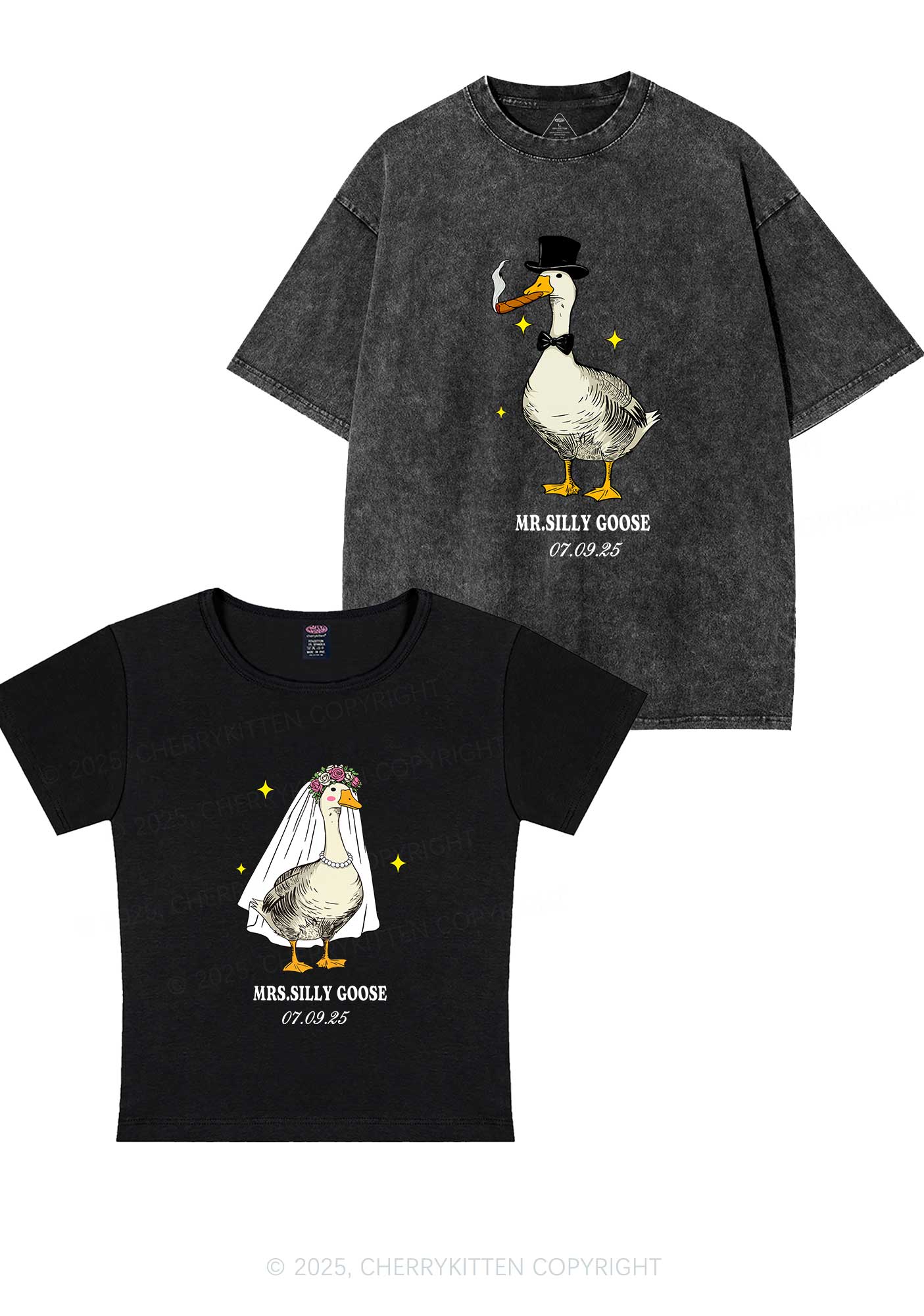 Mr Silly Goose Y2K Valentine's Day Couple Shirt Cherrykitten