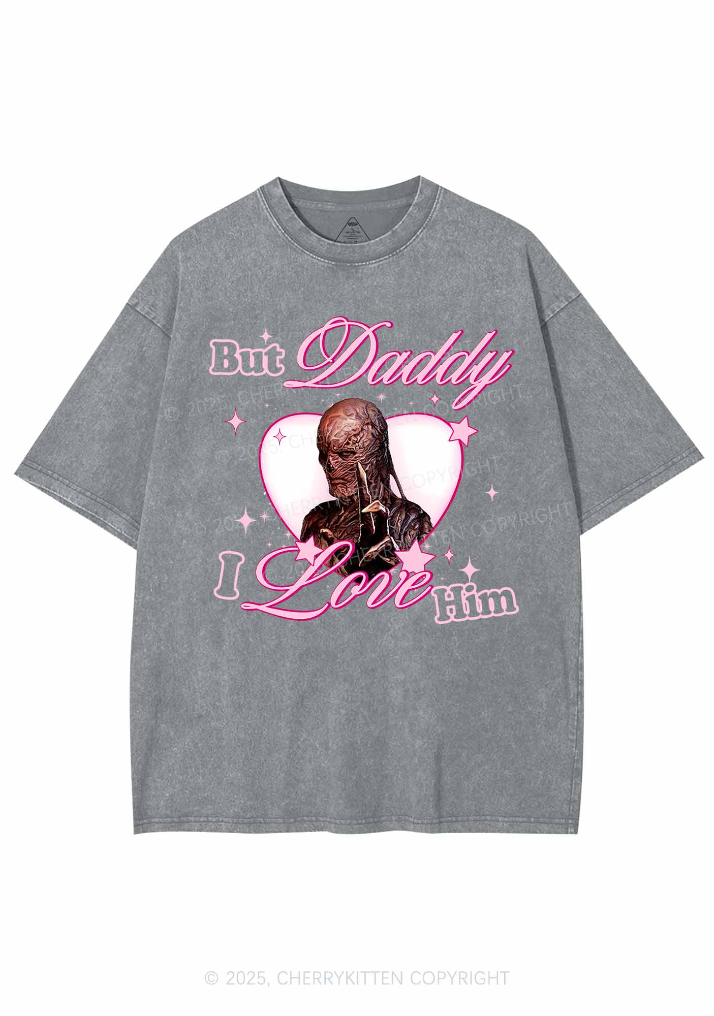 Daddy I Love VN Y2K Shirts Washed Tee Cherrykitten