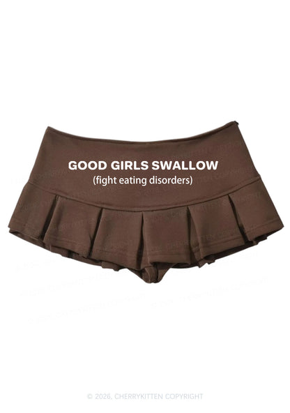 Good Girls Swallow Y2K Mini Pleated Skirts Cherrykitten