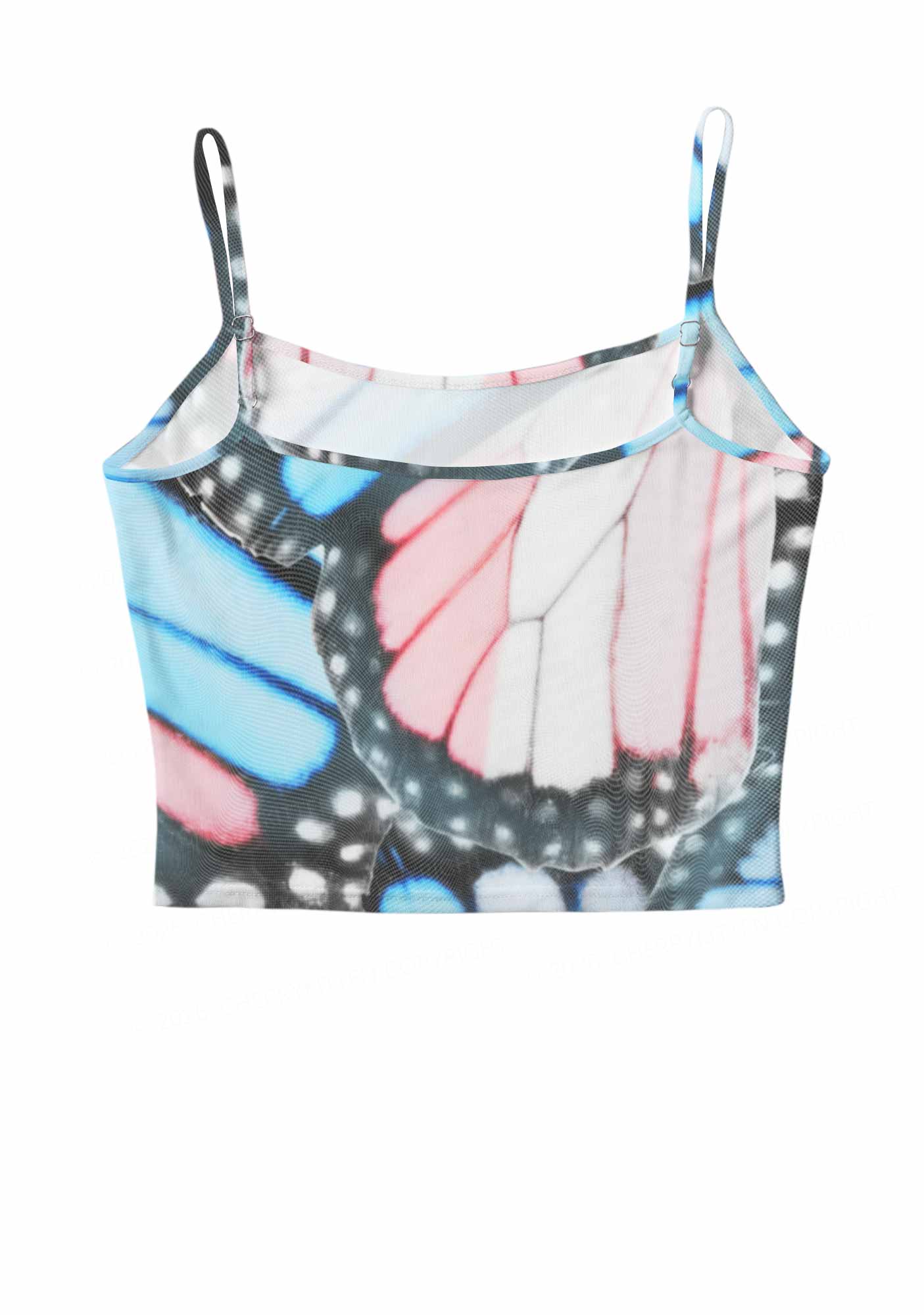Trans Butterfly Wing Pride Y2K Mesh Cami Tank Cherrykitten