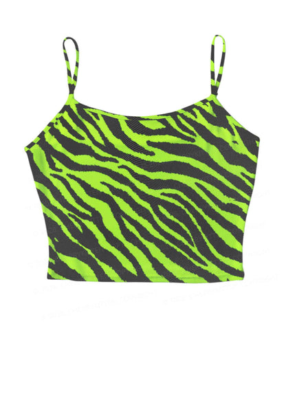 Green Zebra Y2K Mesh Cami Tank Cherrykitten