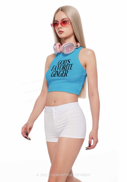 Gods Favorite Ginger Y2K Crop Tank Top Cherrykitten