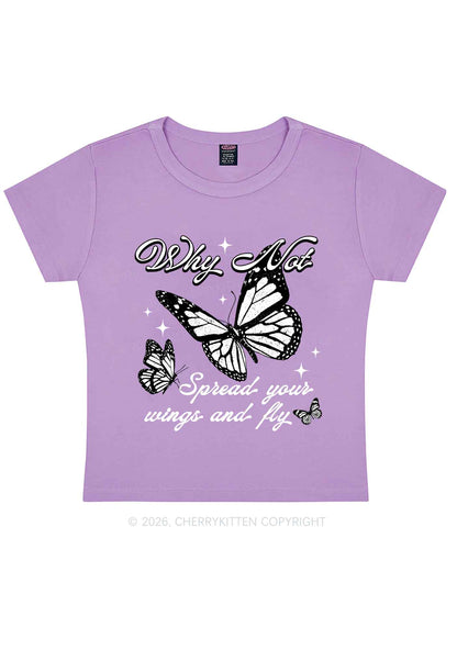 Spread Your Wings And Fly Y2K Baby Tee Cherrykitten