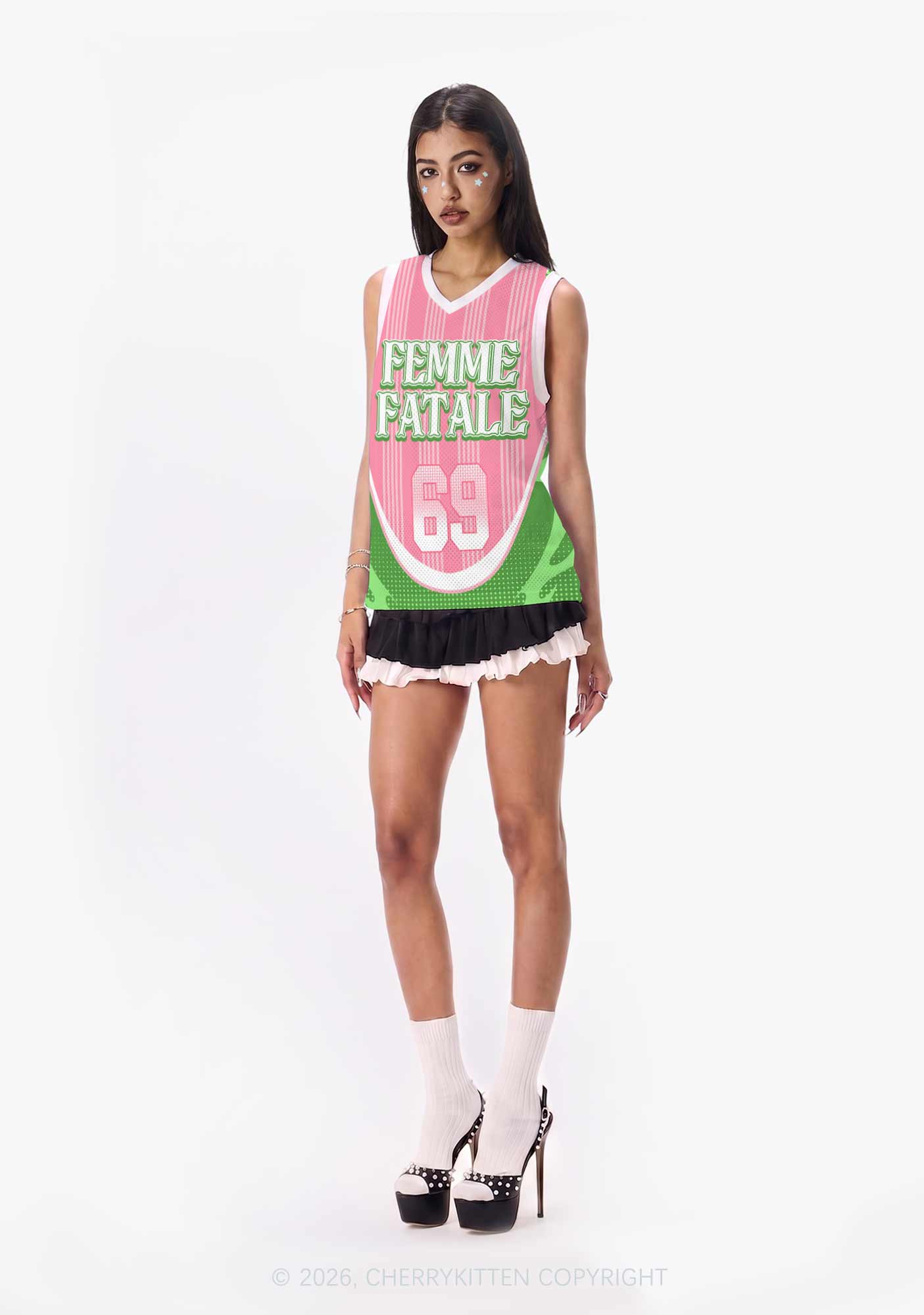 Femme Fatale Pride Y2K Sport Jersey Tank Cherrykitten