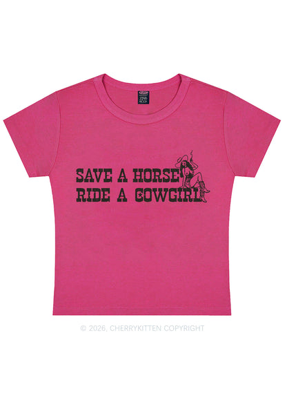 Ride Western Cowgirl Y2K Baby Tee Cherrykitten