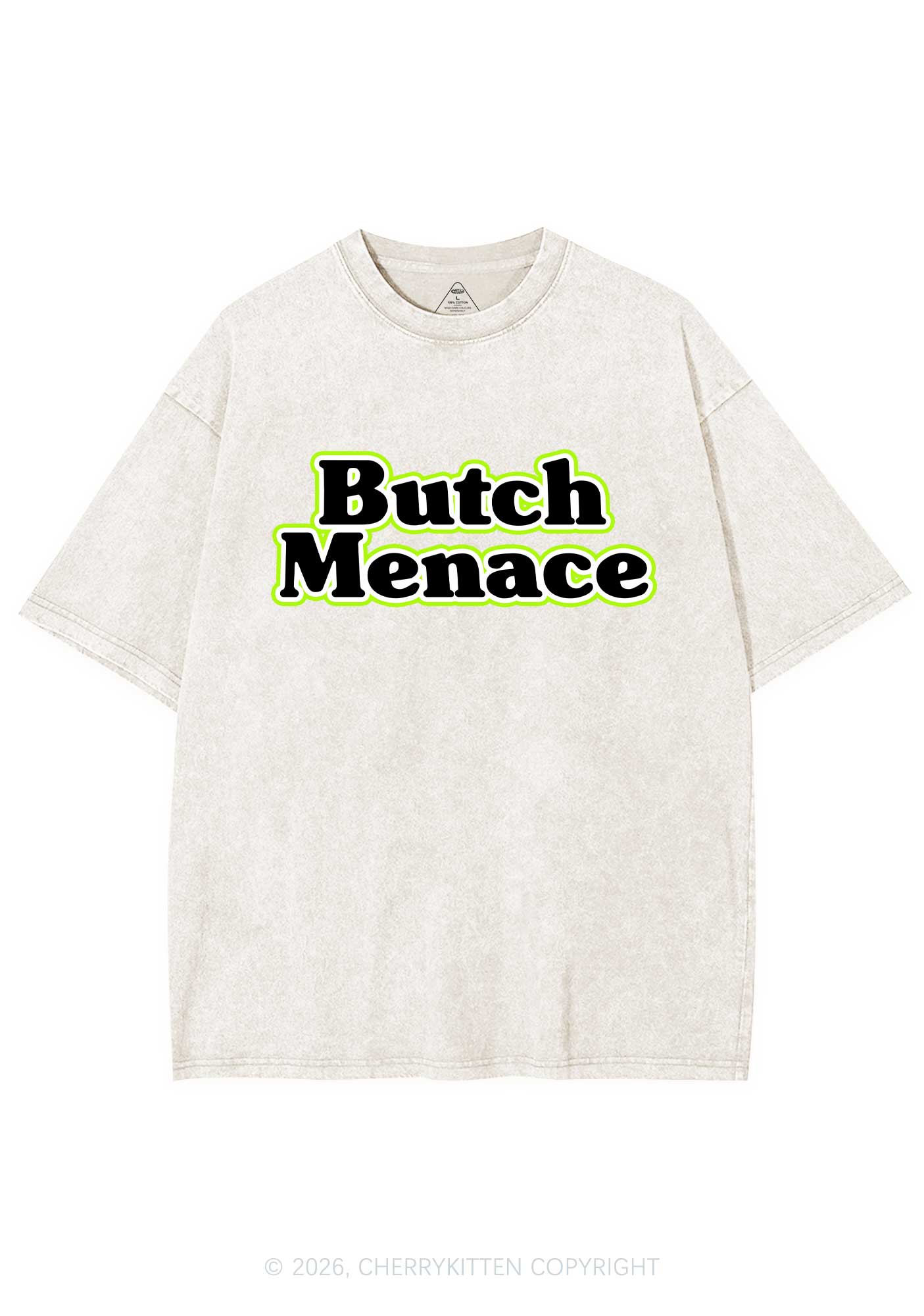 Butch Menace Pride Y2K Shirts Washed Tee Cherrykitten