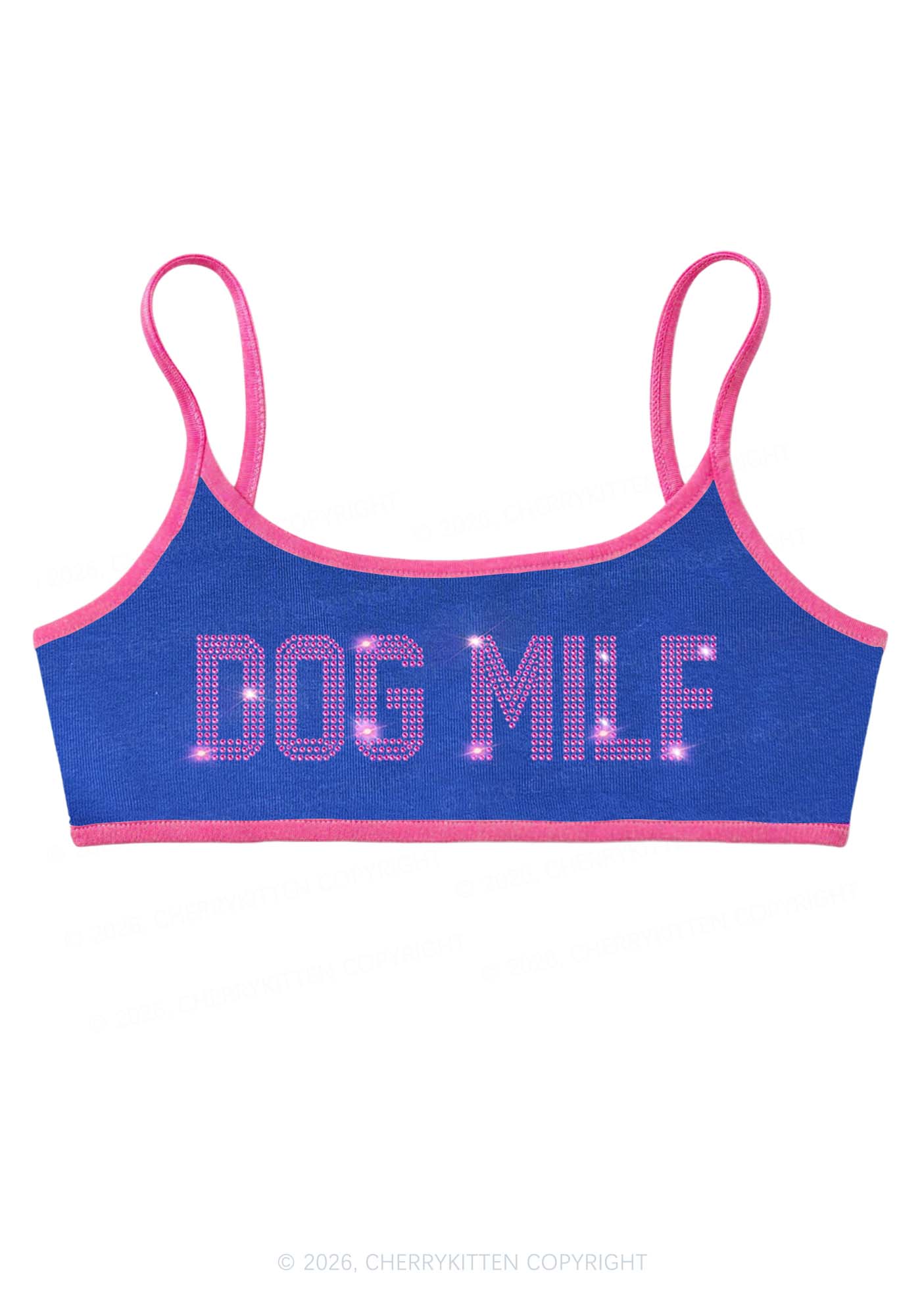 Rhinestone Dog Mxxf Y2K Super Crop Cami Cherrykitten
