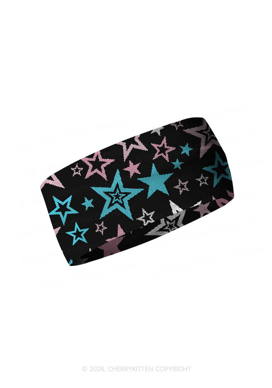 Trans Star Pride Y2K Print Headband Cherrykitten