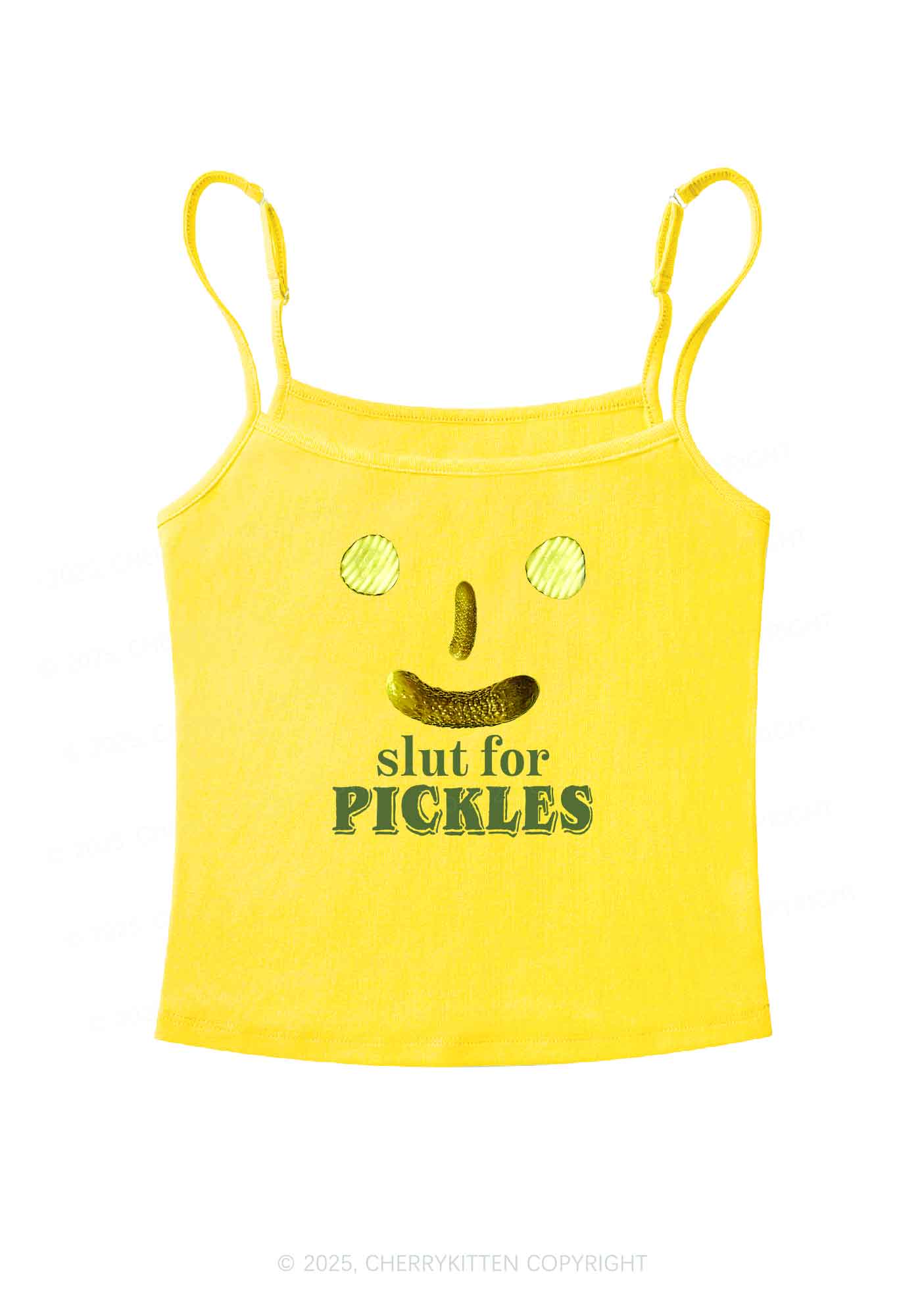 Slxt For Pickles Y2K Spaghetti Strap Cami Cherrykitten