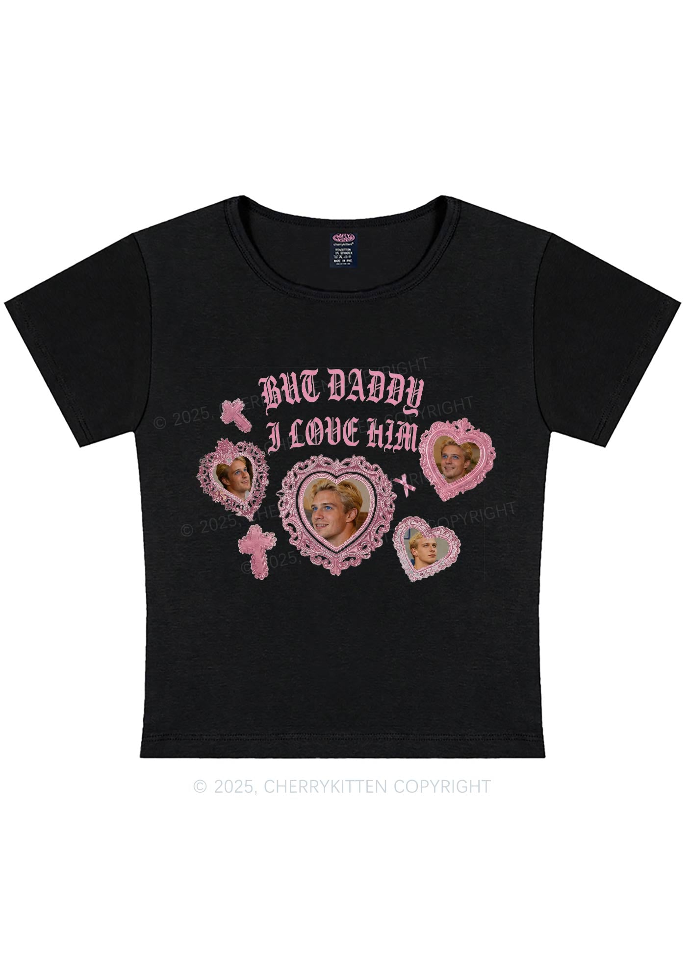 Gothic But Daddy I Love Him Y2K Baby Tee Cherrykitten