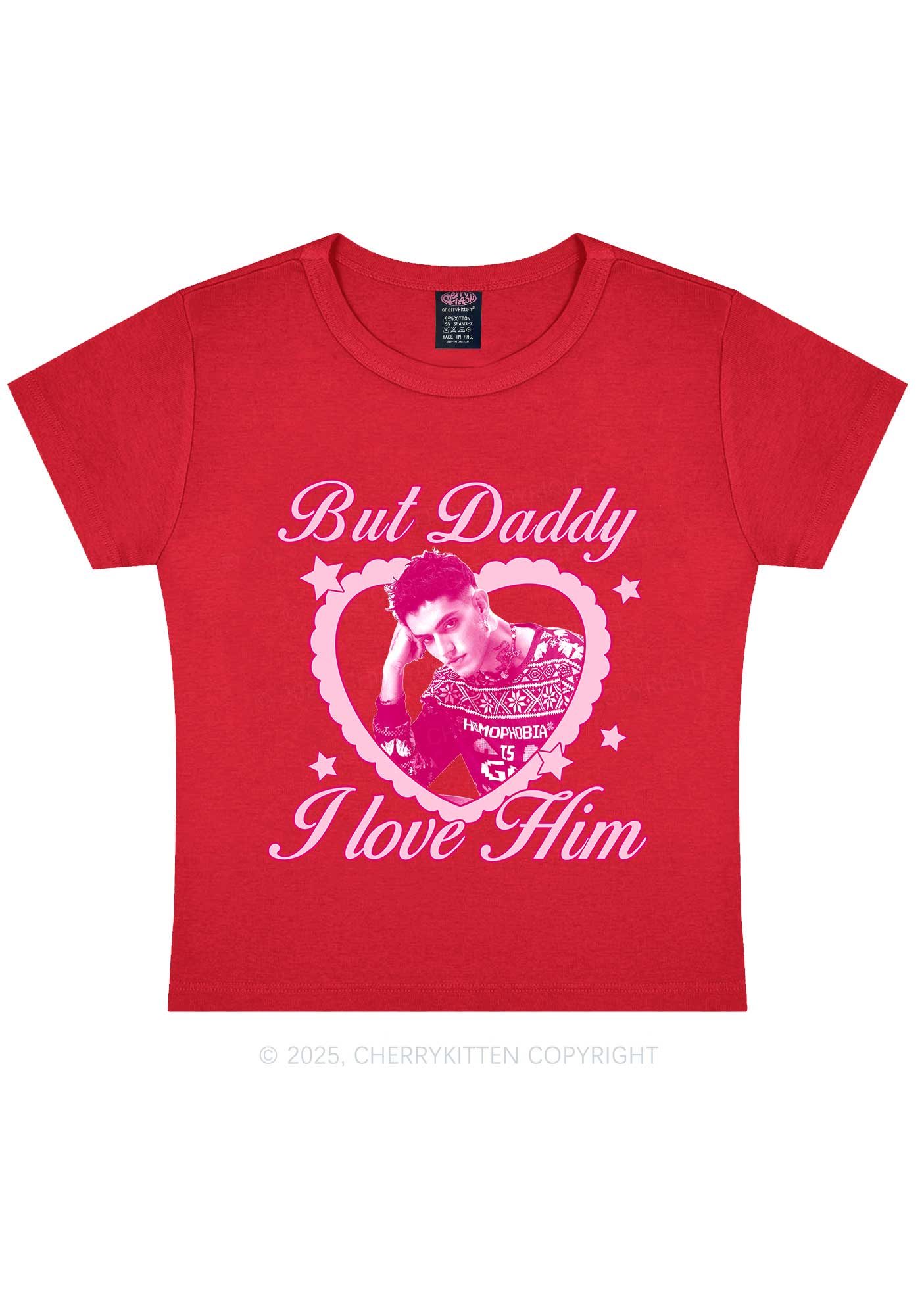 Custom Daddy I love Him Y2K Baby Tee Cherrykitten