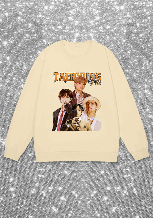 Korean Singer Taehyung Kpop Y2K Sweatshirt Cherrykitten