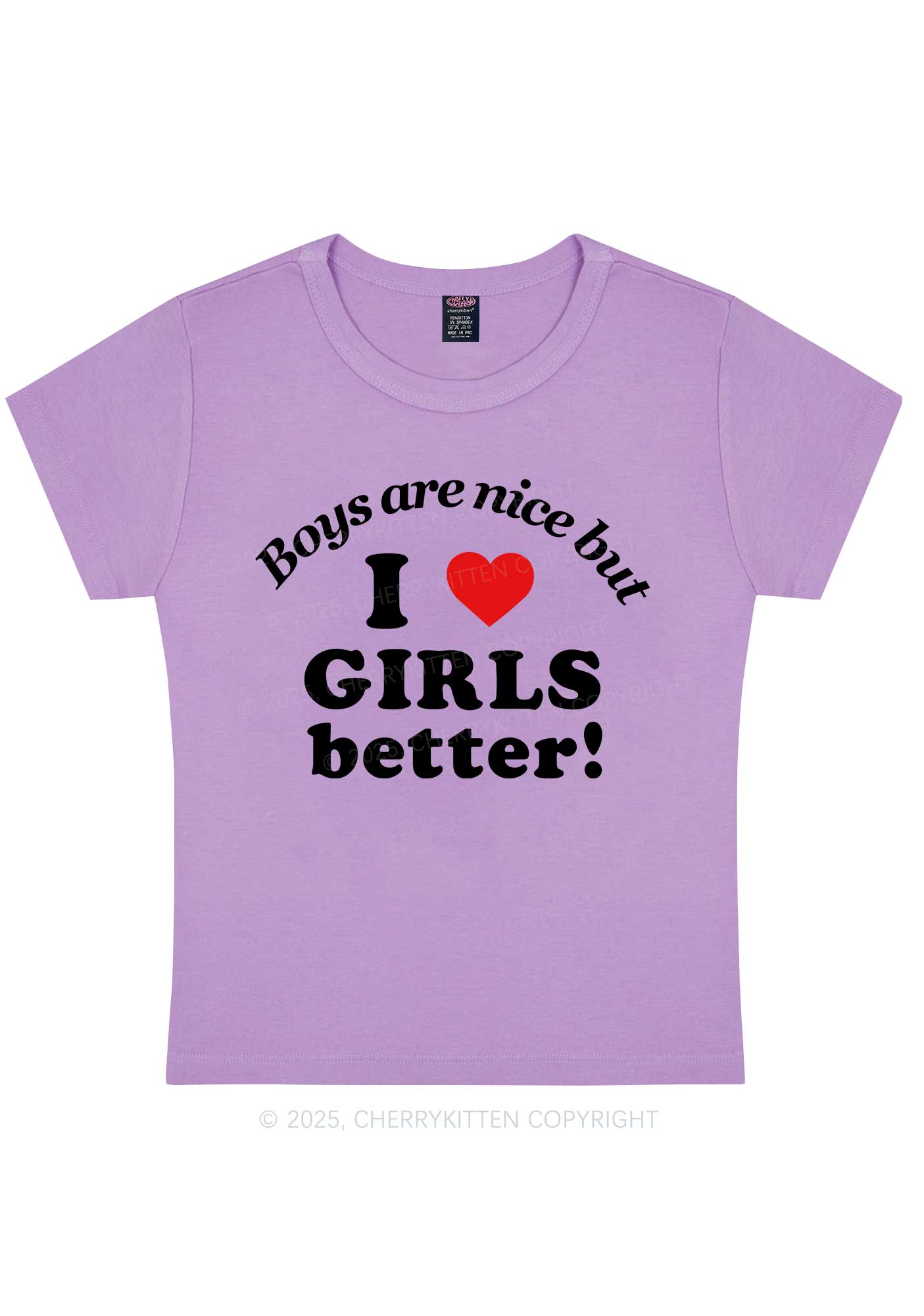 I Love Girls Better Pride Y2K Baby Tee Cherrykitten