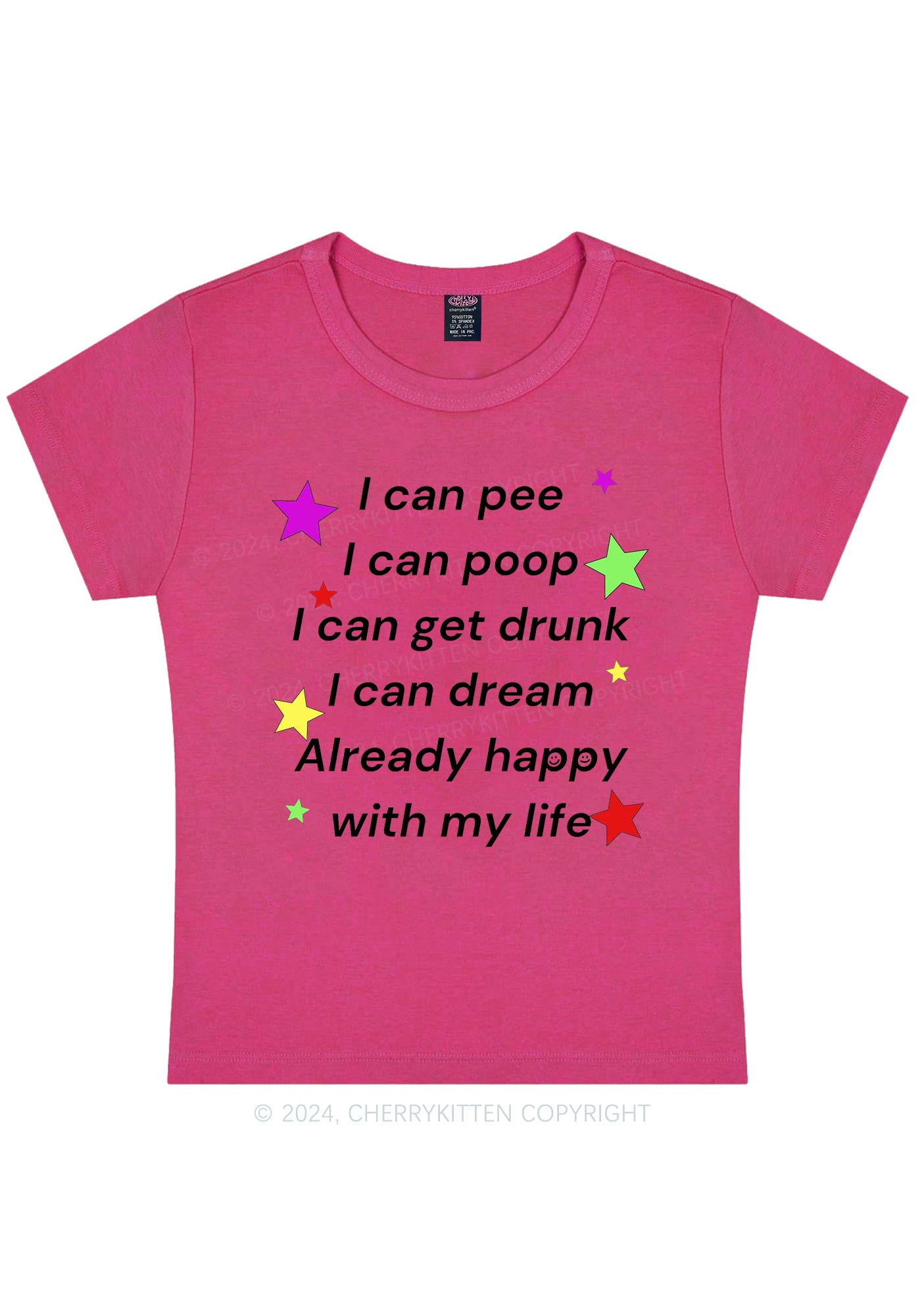 Already Happy Life Y2K Baby Tee Cherrykitten