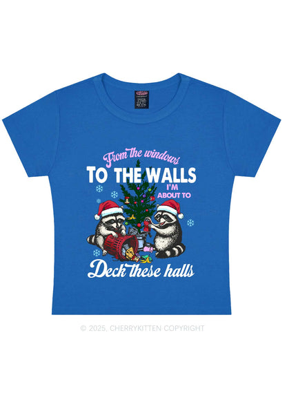 Christmas To The Walls Y2K Baby Tee Cherrykitten