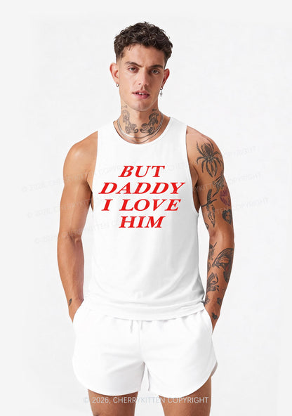 But Daddy I Love Him Pride Y2K Men Racerback Tank Top Cherrykitten