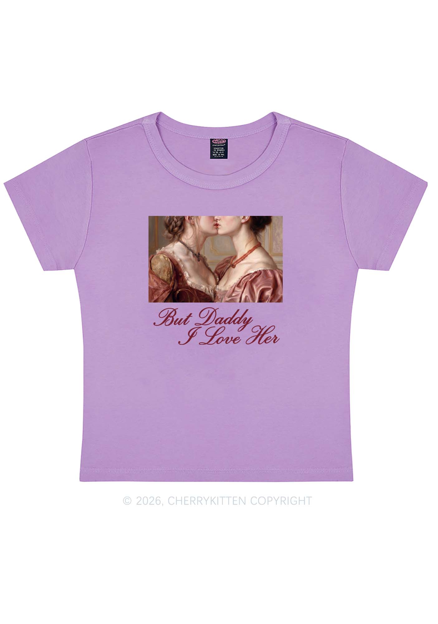 But Daddy I Love Her Lesbian Pride Y2K Baby Tee Cherrykitten