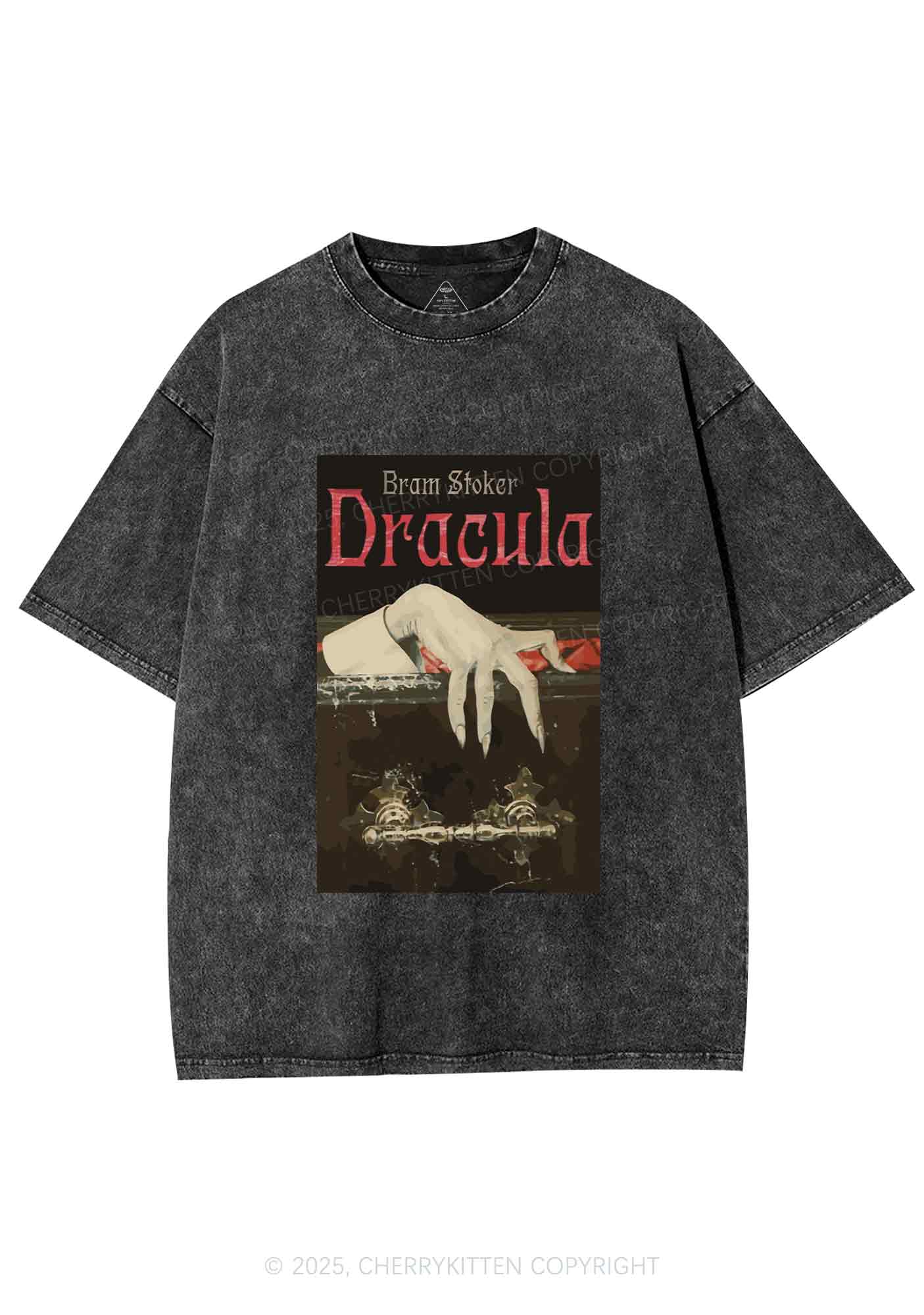Halloween Creepy Claw Y2K Shirts Washed Tee Cherrykitten