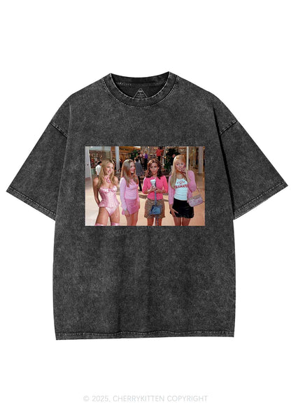 Custom Girls Movie Y2K Shirts Washed Tee Cherrykitten