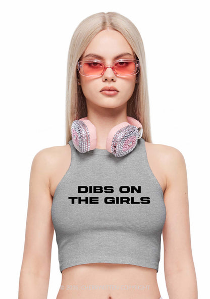 Dibs On The Girls Pride Y2K Crop Tank Top Cherrykitten