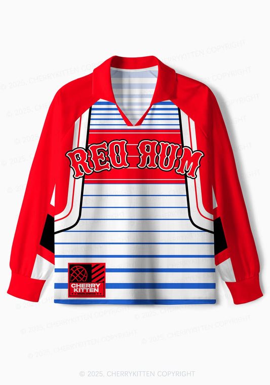 Custom Halloween Red Rum Y2K Sport Long Sleeve Jersey Shirts Cherrykitten