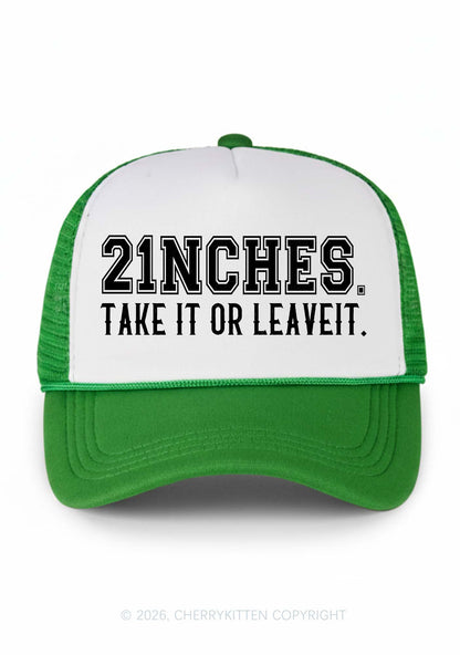 Take It Or Leave It Y2K Colorblock Trucker Hat Cherrykitten