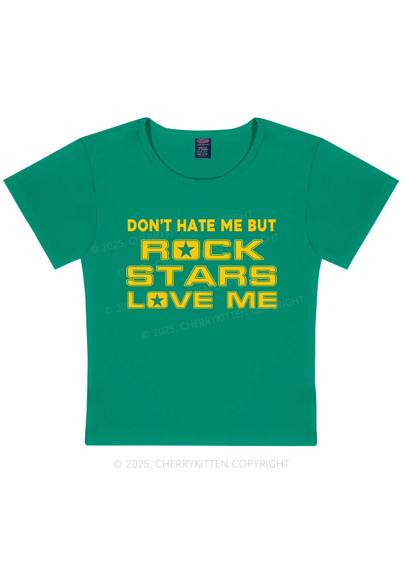 Rock Stars Love Me Y2K Baby Tee Cherrykitten