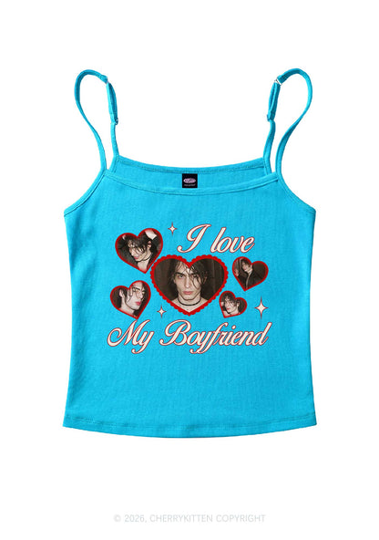 Custom Photo I Love My GF BF Valentine's Day Y2K Spaghetti Strap Cami Cherrykitten