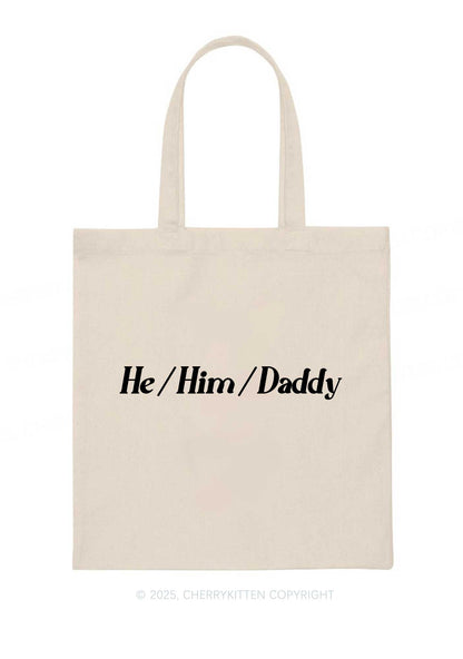 He Him Daddy Pride Y2K Canvas Tote Bag Cherrykitten