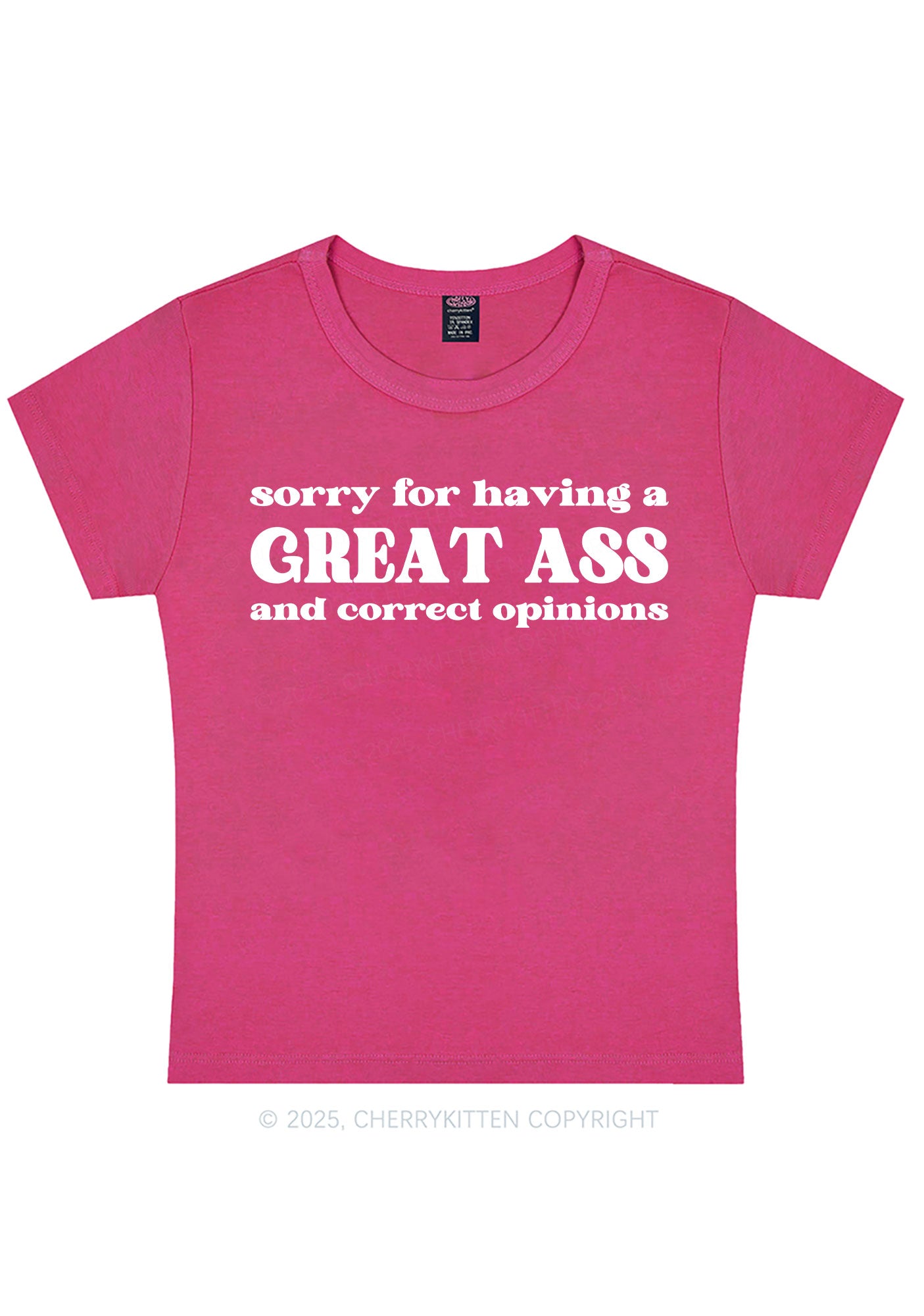 Sorry For Having Great Axx Y2K Baby Tee Cherrykitten