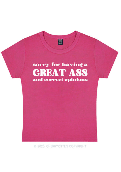 Sorry For Having Great Axx Y2K Baby Tee Cherrykitten