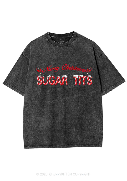 Christmas Sugar Txts Y2K Shirts Washed Tee Cherrykitten