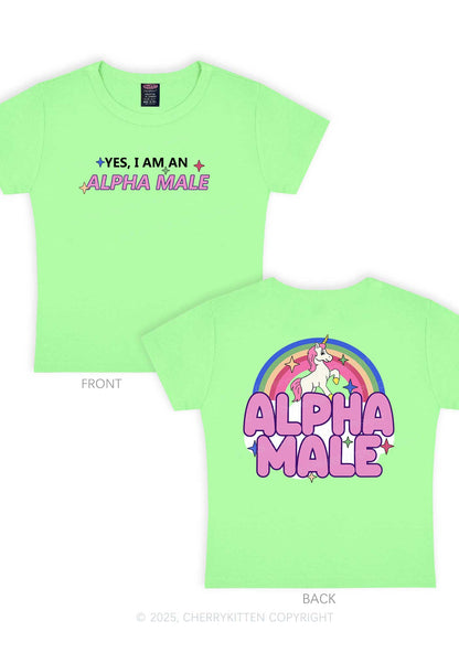 Alpha Male Two Sides Pride Y2K Baby Tee Cherrykitten