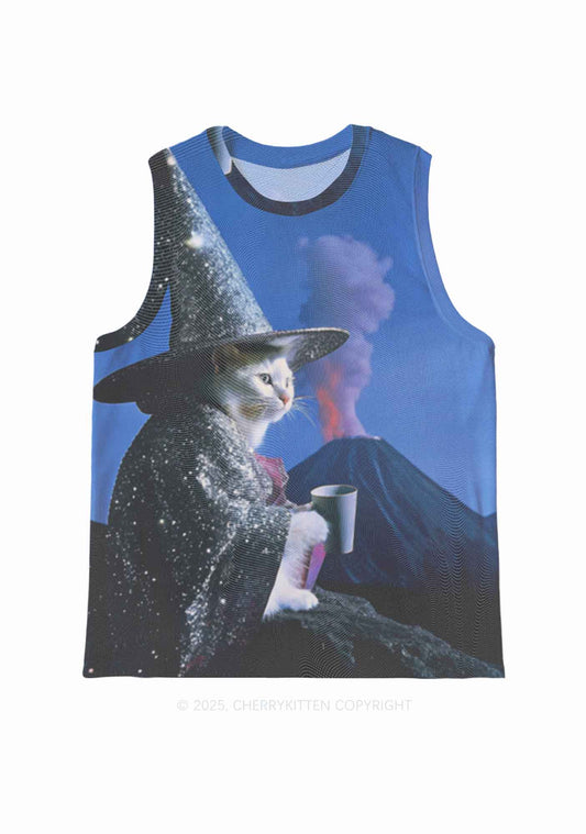 Magic Cat Y2K Mesh Muscle Tank Cherrykitten