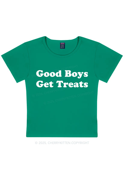 Good Boys Get Treats Y2K Baby Tee Cherrykitten
