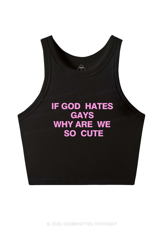 If God Hates Gays Pride Y2K Crop Tank Top Cherrykitten