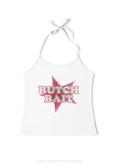 Rhinestone Butch Bait Pride Y2K Halter Neck Cami Cherrykitten