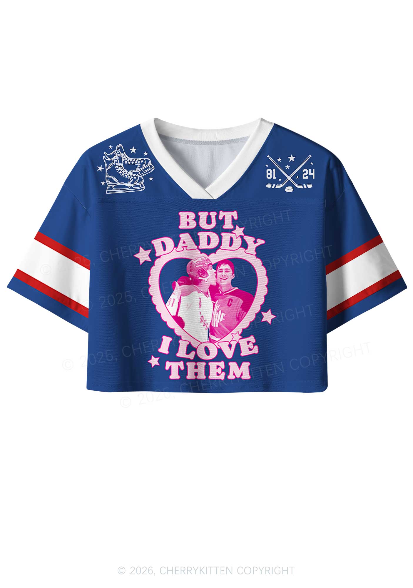 But Daddy I Love Them HR Y2K Crop Sport Jersey Shirts Cherrykitten