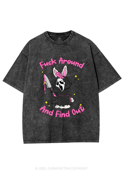 Halloween Fxxk Around Find Out Y2K Shirts Washed Tee Cherrykitten
