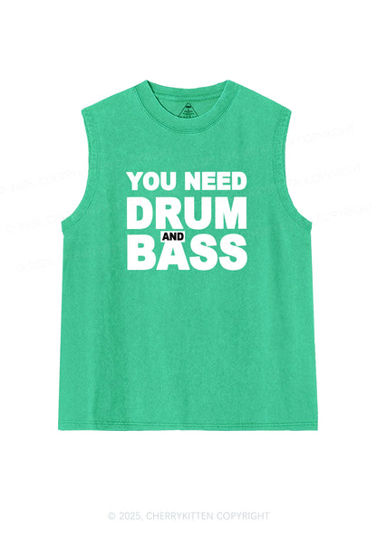 Need Drum And Bass Y2K Washed Muscle Tank Cherrykitten