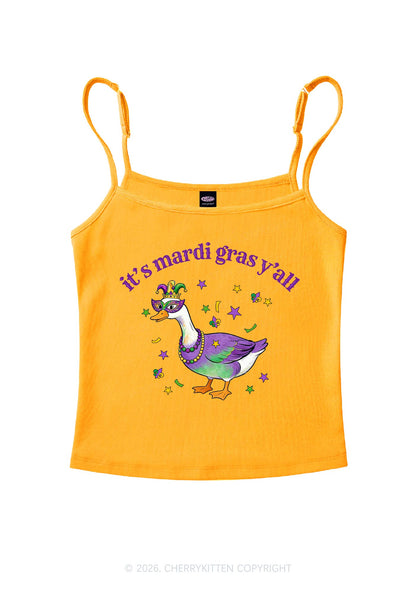 Its Mardi Gras Yall Y2K Spaghetti Strap Cami Cherrykitten