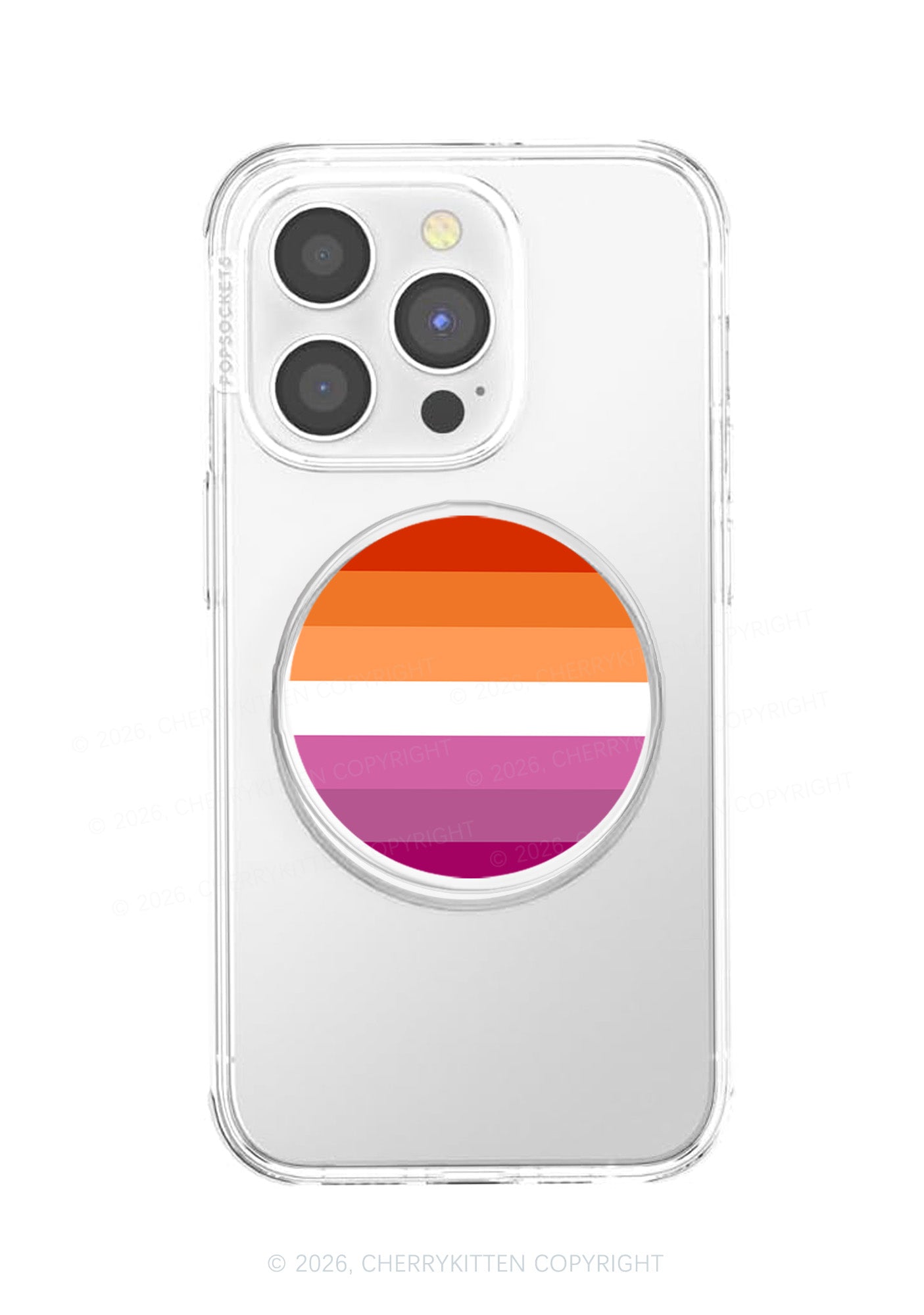 Lesbian Stripes Pride Y2K Magnetic Phone Grip Holder Cherrykitten