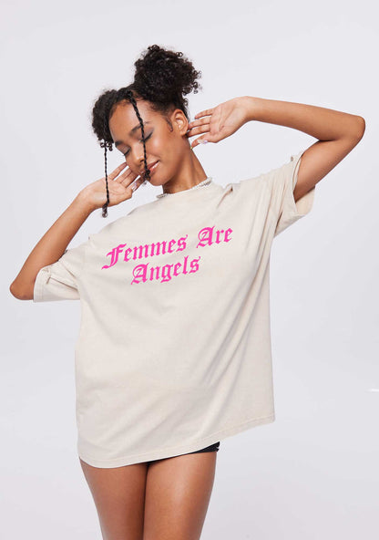 Femmes Are Angels Y2K Shirts Washed Tee Cherrykitten