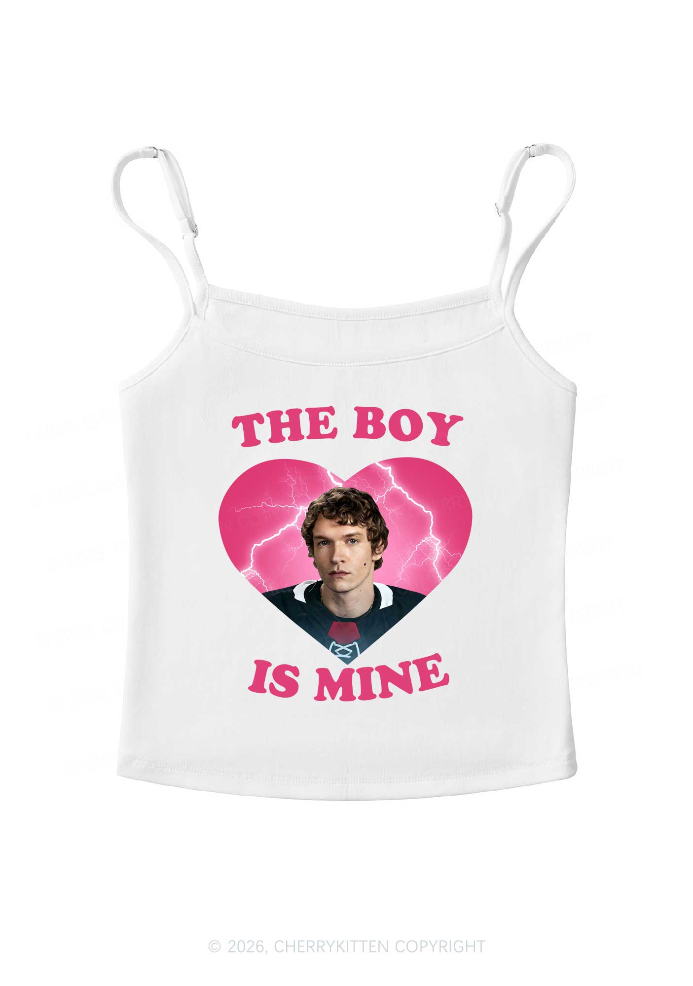 The Boy Is Mine CS Y2K Spaghetti Strap Cami Cherrykitten