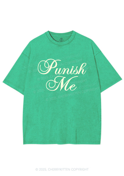 Punish Me Y2K Shirts Washed Tee Cherrykitten