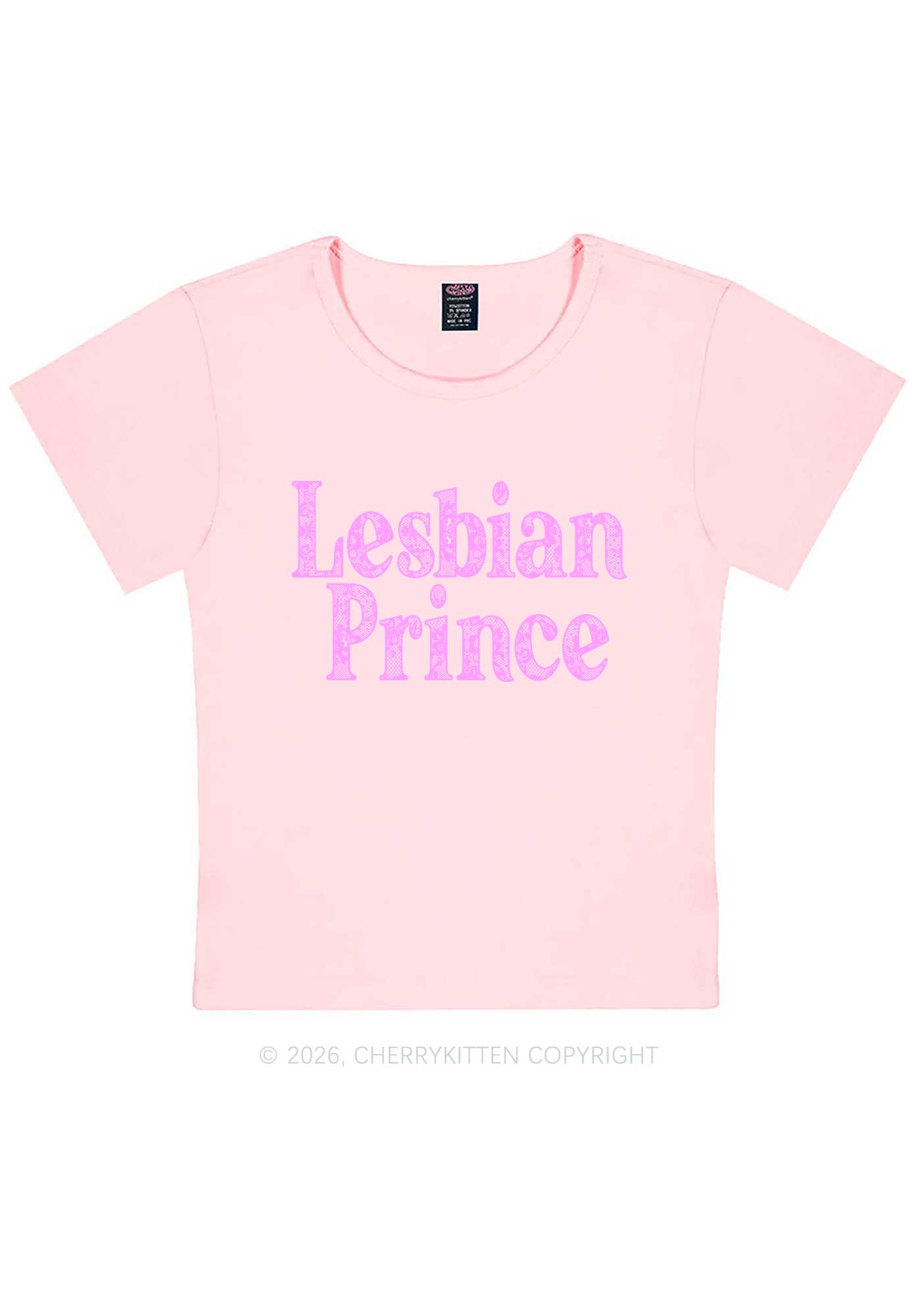 Lesbian Prince Pride Y2K Baby Tee Cherrykitten