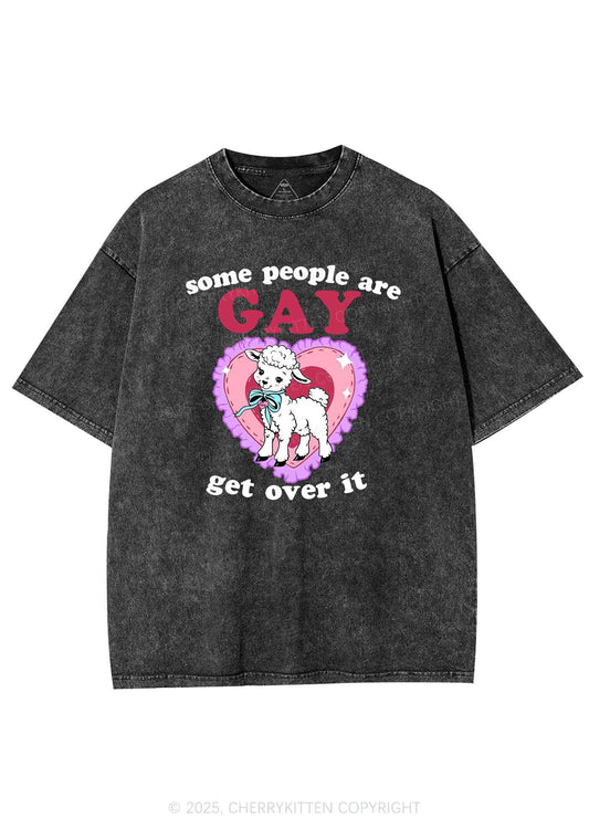 Some People Are Gay Pride Y2K Shirts Washed Tee Cherrykitten