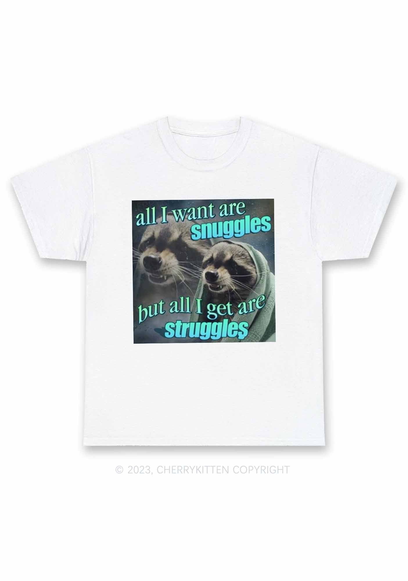 I Want Snuggles Y2K Chunky Shirt Cherrykitten