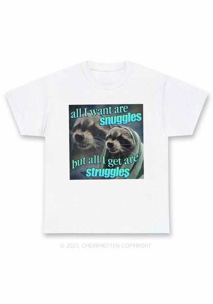 I Want Snuggles Y2K Chunky Shirt Cherrykitten