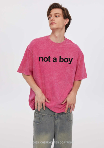 Not A Boy Y2K Shirts Washed Tee Cherrykitten
